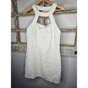 Vintage Milly New York Cream lined Shift Dress With Embossing Ladies size 10